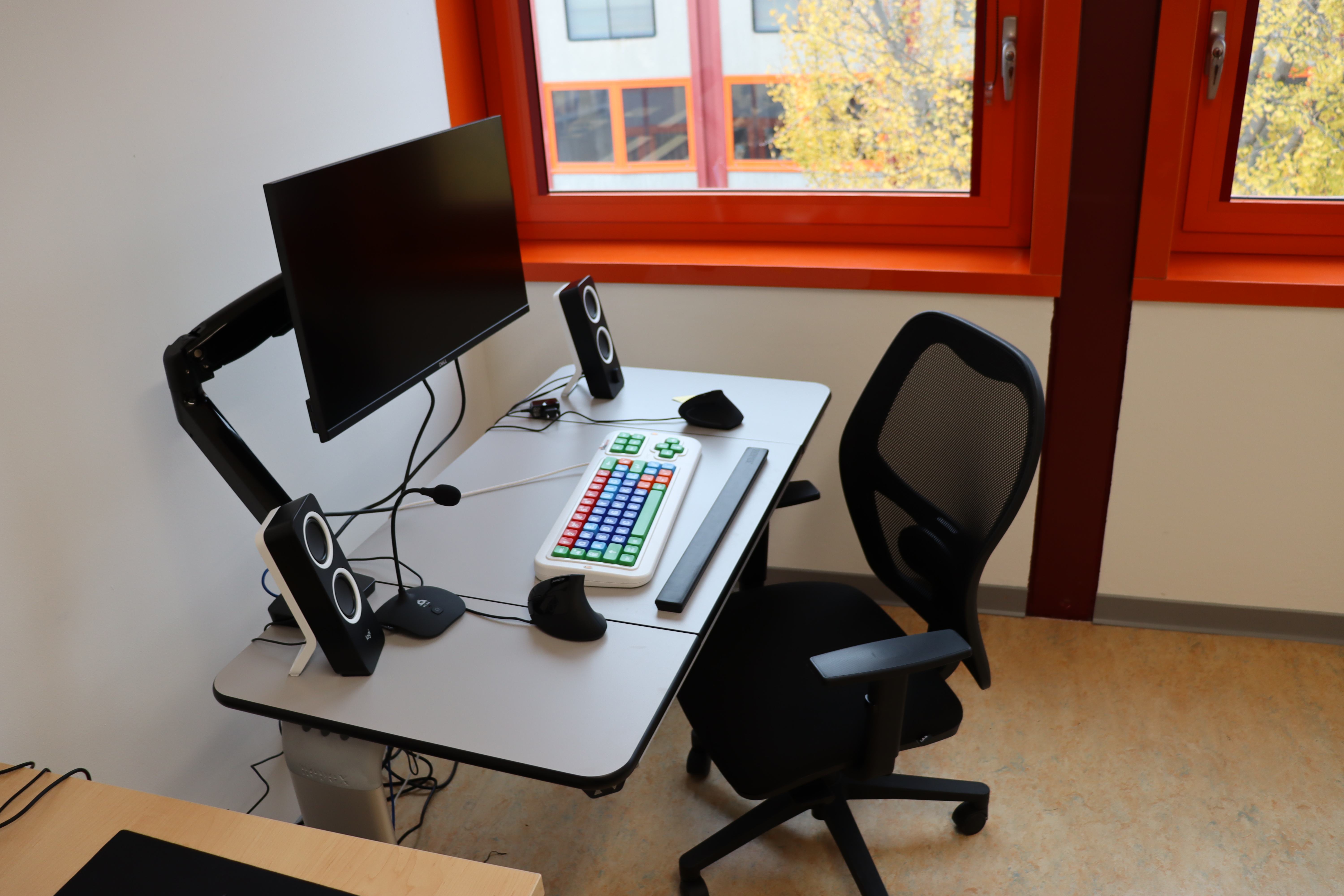 Photo of the accessible workstation